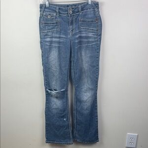 Angels Button Flap Baby Flare Jeans